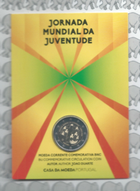 Portugal 2 euromunt CC 2023 (30e) "Wereld jeugddagen" BU in blister