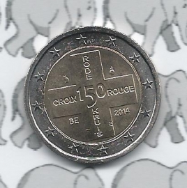 Belgium 2 eurocoin CC 2014 "150 jaar Belgisch Rode Kruis"