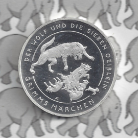 Duitsland 20 euromunt 2019 (21e) "De wolf en de 7 geitjes", zilver