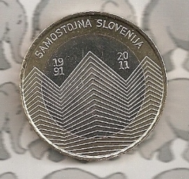 Slovenië 3 euromunt 2011 (4e) "20 jaar Slovenië"