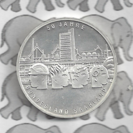 Duitsland 10 euromunt 2007 (29e) "50 Jaar Staat Saarland" (zilver).