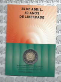 Portugal 2 euromunt CC 2024 (32e) "50 Jaar na de revolutie van 25 april 1974" BU in blister