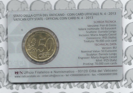 Vaticaan 50 eurocent 2013 in coincard, nummer 4