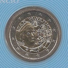 San Marino 2 eurocoin CC 2006 "Columbus" (in blister)