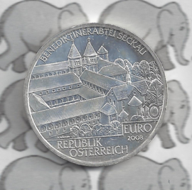 Oostenrijk 10 euromunt 2008 (14e) "de basiliek van Wenen		 		" (zilver)