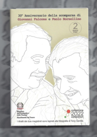 Italië 2 euromunt CC 2022 (31e) "30 jaar sinds de moord op de rechters Falcone en Borsellino" in coincard