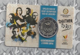 België 2 euromunt CC 2016 "Olympische Spelen in Rio de Janeiro" in coincard Nederlandse versie