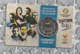 Belgium 2 eurocoin CC 2016 "Olympische Spelen in Rio de Janeiro" in coincard Vlaamse versie