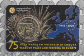 België 2,5 euromunt 2020 "75 jaar vrede en vrijheid in Europa" in coincard Nederlandse versie
