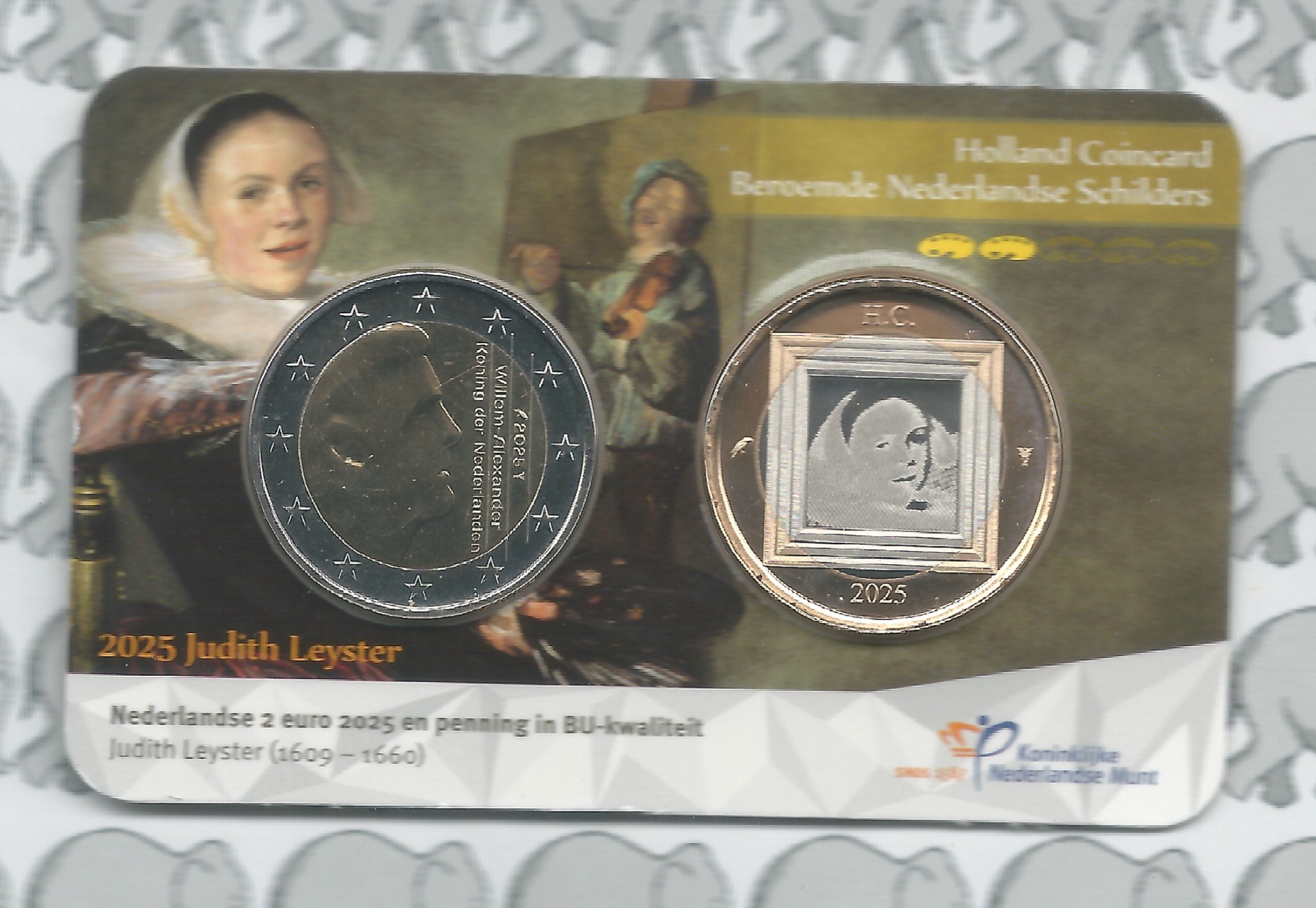 Nederland Holland Coin Fair coincard 2025 "Judith Leyster"