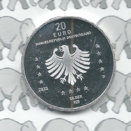 Duitsland 20 euromunt 2023 (36e) "400 Jahre Rechenmaschine von Wilhelm Schickard", zilver