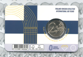 Finland 2 euromunt CC 2025 (39e) "100 Jaar Fins-Zweedse Atletiekwedstrijden" in coincard Engelse versie