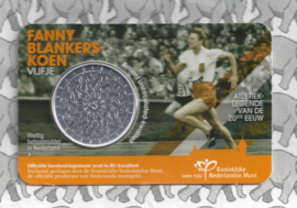 Nederland 5 euromunt 2018 (38e) "Fanny Blankers-Koen vijfje" (BU, met nummer in coincard)