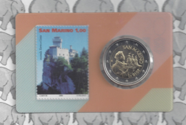 San Marino coincard 2018 nummer 2 met 2 euromunt