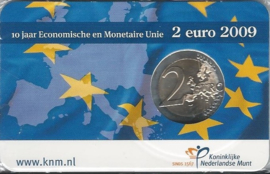 Nederland 2 euromunt CC 2009 (2e) "EMU" (in coincard)