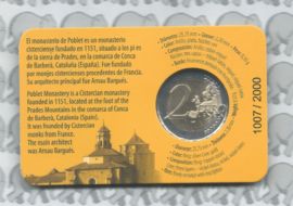 Spanje 2 euromunt CC 2026 (28e) "Klooster van Poblet" in coincard