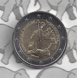 Portugal 2 eurocoin CC 2014 "Internationaal jaar van de gezinslandbouw"