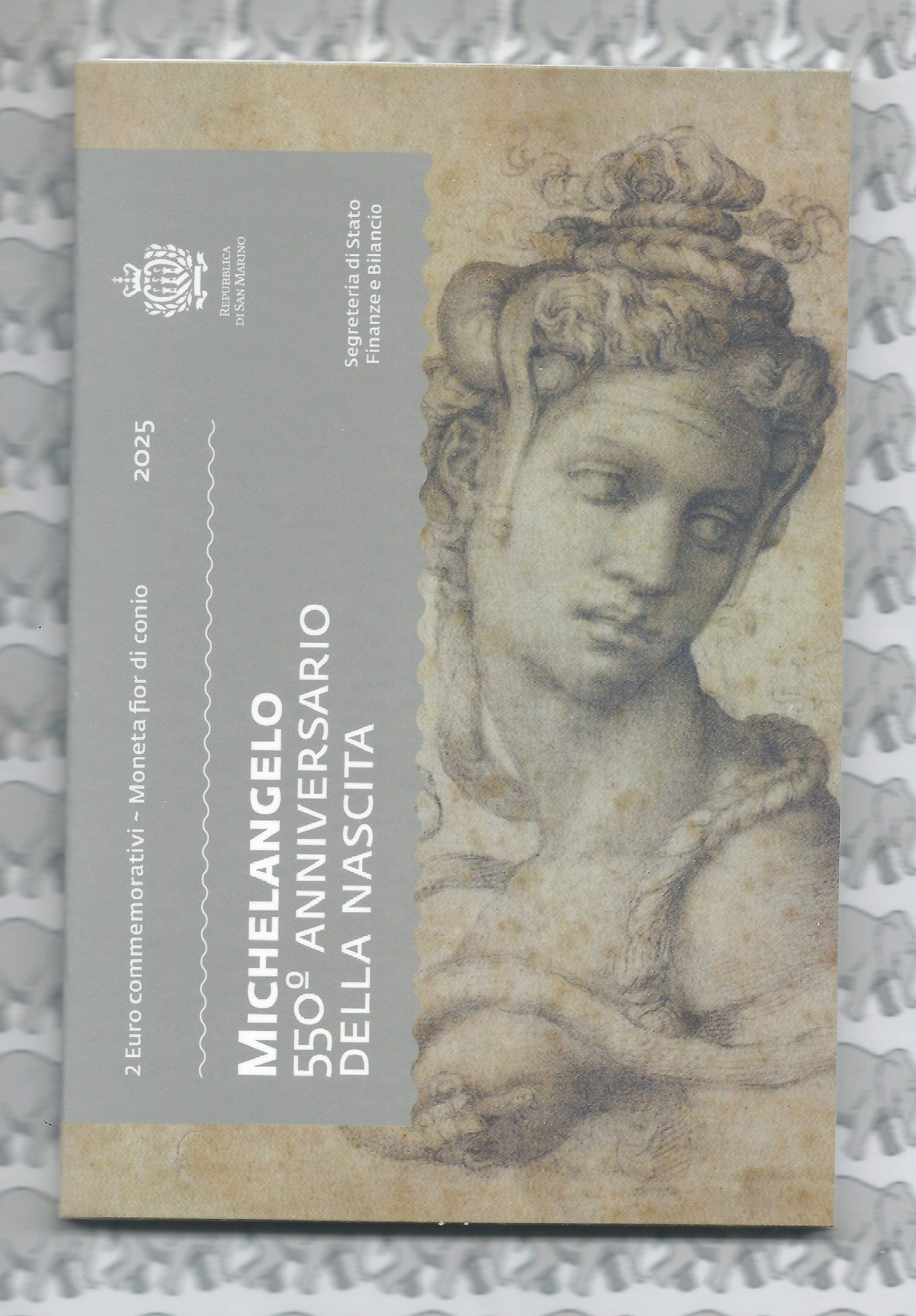 San Marino 2 euromunt CC 2025 (34e) "550e Verjaardag van Michelangelo" (in blister)