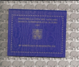 Vaticaan 2 euromunt CC 2007 (4e) "80e verjaardag Paus" (in blister)