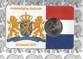 Netherlands 2 eurocoin CC 2013 "Troonswisseling" (in Coincard, 2e versie)