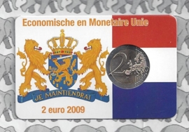 Nederland 2 euromunt CC 2009 "EMU" (in Coincard, 2e versie)