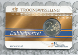 Nederland 2 euromunt CC 2013 (5e) "Troonswisseling" (in Coincard BU)