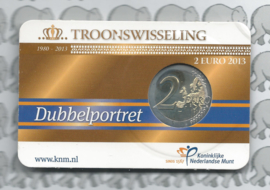 Netherlands 2 eurocoin CC 2013 "Troonswisseling" (in Coincard BU)