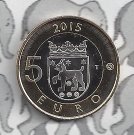 Finland 5 eurocoin 2015 (41e) "Lynx, provincie Tavastia"