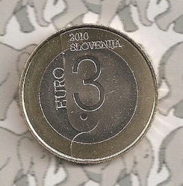 Slovenia 3 eurocoin 2010 "Ljubljana"
