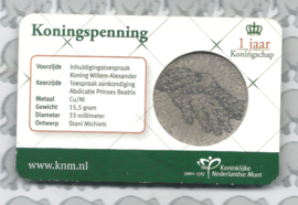 Nederland coincard 2014 (5e) "1 jaar Koningsschap" (penning)
