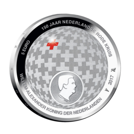 Nederland 5 euromunt 2017 "Rode Kruis vijfje" (zilver, proof in blister)