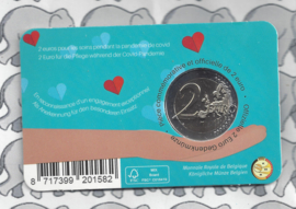 België 2 euromunt CC 2022 (28e) "voor de zorg tijdens de covid-pandemie" in coincard Nederlandse versie