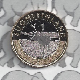 Finland 5 euromunt 2015 (38e) "Rendier, provincie Lapland"