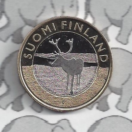 Finland 5 eurocoin 2015 (38e) "Rendier, provincie Lapland"