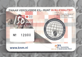 Nederland 5 euromunt 2017 (34e) "Rode Kruis vijfje" (BU, met nummer in coincard)
