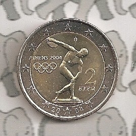 Greece 2 eurocoin CC 2004 "Olympische spelen"