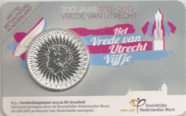 Nederland 5 euromunt 2013 (23e) "300 jaar vrede van Utrecht" (BU in coincard)