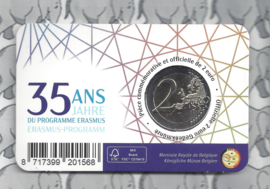 België 2 euromunt CC 2022 "35 jaar Erasmus programma" in coincard Nederlandse versie