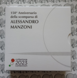 Italië 2 euromunt CC 2023 (34e) "150e Overlijdensjaar van Alessandro Manzoni", proof in doosje met certificaat