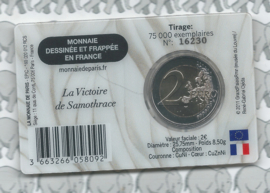 Frankrijk 2 euromunt CC 2025 (34e) "Museum des Louvre" in coincard "Victory Of The Samothrace"