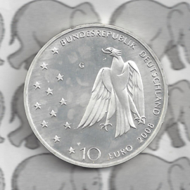 Duitsland 10 euromunt 2008 (36e) "125e Verjaardag Franz Kafk." (zilver).