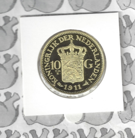 Nederland Replica 1911 Gouden Tientje penning 2018 (DvM)