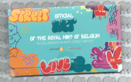 België 2,5 euromunt 2025 "Streetart in België" in coincard Franse versie
