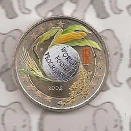 Italië 2 euromunt CC 2004 (1e) "Wereld voedselprogramma" (kleur 1)