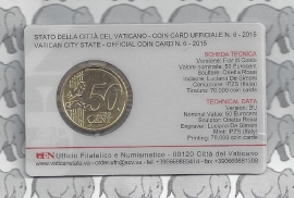 Vaticaan 50 eurocent 2015 in coincard, nummer 6