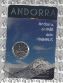 Andorra 2 euromunt CC 2017 (7e) "Andorra, land in de Pyreneeën", in coincard