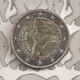 Slovenië 2 euromunt CC 2008 (2e) "Primoz Trubar"