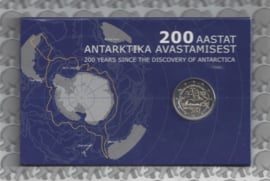 Estland 2 euromunt CC 2020 (9e) "200 Jaar na de ontdekking van Antarctica" in coincard