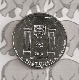 Portugal 2,5 euromunt 2010 (9e) "Slotplein van Lissabon"