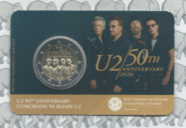 Ierland 2 euromunt CC 2026 (10e) "50 jaar U2" in coincard